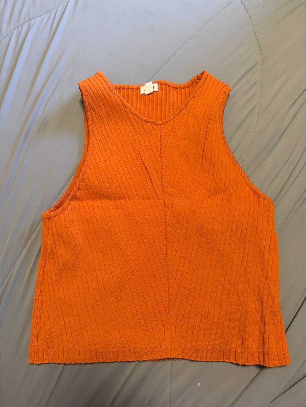 Garage Orange Ribbed Crop Tank - Picture 1 of 2